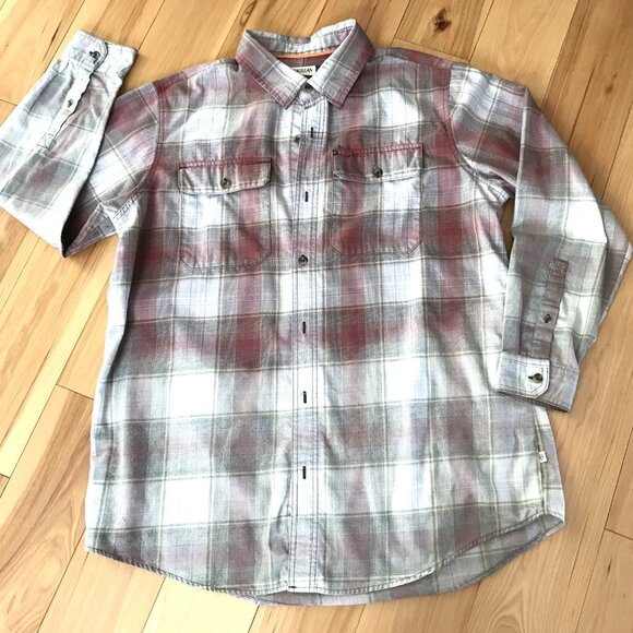 Reworked Bleached Heavy Flannel Shirt: Positive Vibes Plus Size Upcycled Top - Picture 2 of 9